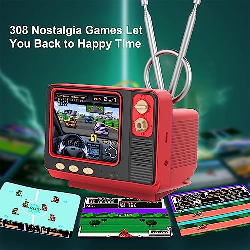 Retro Handheld Games Console Built-in 308 Games 3.0 Inch LCD Mini TV Video Games Player Support AV Output Electronic Games Gift for for Boys Girls Age 4-12 by E-MODS GAMING