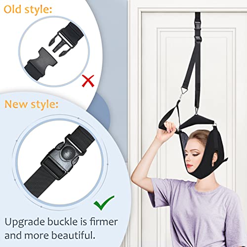 Neck Traction Hammock,Cervical Neck Traction Device Over Door for Home Use,Portable Neck Stretcher Hammock for Neck Pain Relief, Physical Therapy AIDS for Neck Spine Decompressor by XCYOO S.L