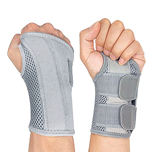 NuCamper Wrist Brace Carpal Tunnel Right Left Hand for Men Women Pain Relief, Night Wrist Sleep Supports Splints Arm Stabilizer with Compression Sleeve Adjustable Straps,for Tendonitis Arthritis from Nucamper