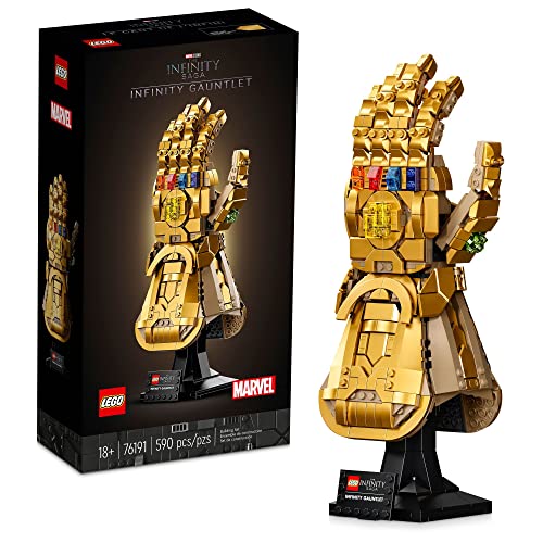 LEGO Marvel Infinity Gauntlet Set 76191, Collectible Thanos Glove with Infinity Stones, Adult Building Set, Avengers Gift for Father's Day, Model Kits for Decoration and Display by LEGO