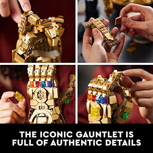 LEGO Marvel Infinity Gauntlet Set 76191, Collectible Thanos Glove with Infinity Stones, Adult Building Set, Avengers Gift for Father's Day, Model Kits for Decoration and Display by LEGO