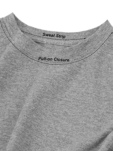 Poroka 5 Pack Toddler Boys Short Sleeve T-Shirt Basic Layering T-Shirt Crew Neck Cotton T-Shirt for Baby Toddler by Poroka