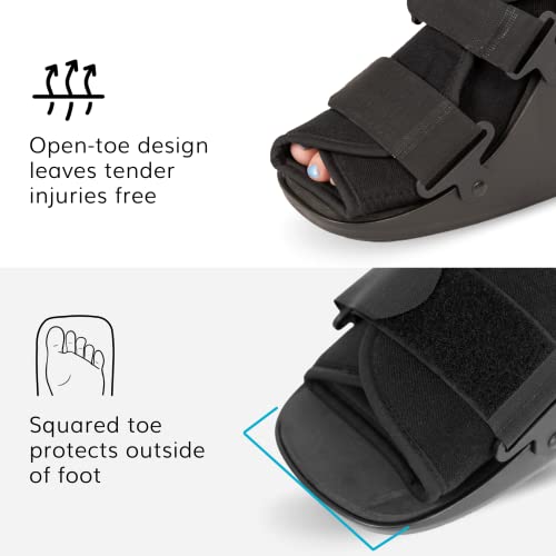 BraceAbility Short Broken Toe Boot | Walker for Fracture Recovery, Protection and Healing after Foot or Ankle Injuries (Small) by BraceAbility
