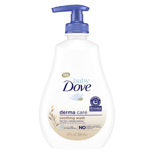 Baby Dove Soothing Wash To Soothe Delicate Baby Skin Eczema Care Washes Away Bacteria, No Artificial Perfume or Color, Paraben Free, Phthalate Free 13 oz from Unilever