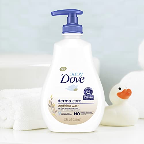 Baby Dove Soothing Wash To Soothe Delicate Baby Skin Eczema Care Washes Away Bacteria, No Artificial Perfume or Color, Paraben Free, Phthalate Free 13 oz from Unilever