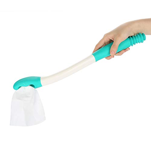 Toilet Aid Tool, Long Range Comfort Easy Wipe, Long Handle Bottom Wiper Holder Toilet Paper Tissue Grip Self Wipe Aid Helper, Suitable for those with arm or back strength disorder from Zyyini