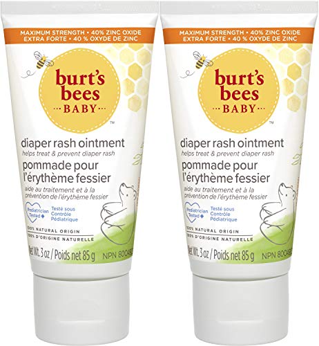 Diaper Rash Ointment, Burt's Bees 100% Natural Baby Skin Care, 3 Ounce (2 Pack) from Burt's Bees, Inc.