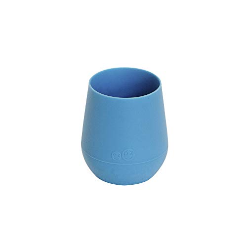 ezpz Tiny Cup (Blue) - 100% Silicone Training Cup for Infants - Designed by a Pediatric Feeding Specialist - 4 months+ by ez pz