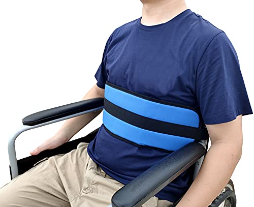 Wisexplorer Medical Waist Restraint Wheelchair Seatbelt, Adjustable Wheelchair Harness Strap with Quick Release Buckle and Padded Design for Elderly Safety Care(Blue) from Wisexplorer
