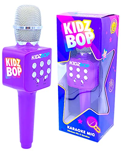 Move2Play Kidz Bop Karaoke Microphone Gift, The Hit Music Brand for Kids, Toy for 4, 5, 6, 7, 8, 9, 10 Year Old Girls and Boys, Purple,KB_Purple from Move2Play