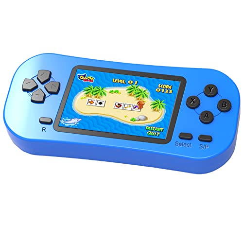 Beijue Retro Handheld Games for Kids Built in 218 Classic Old Style Electronic Game 2.5'' Screen 3.5MM Earphone Jack USB Rechargeable Portable Video Player Children Travel Holiday Entertain (Blue) by Beijue Technology Co., Ltd