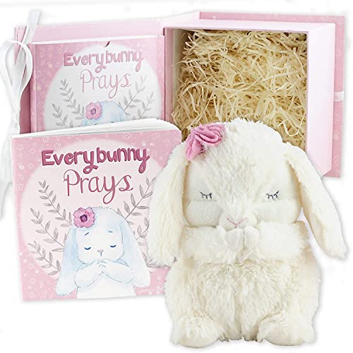 Everybunny Prays- Baby and Toddler Gift Set with Praying Musical Bunny and Prayer Book in Keepsake Box for Girls by Tickle & Main