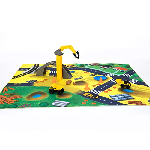 CatToysOfficial Construction Little Machines Construction Play Mat, Multicolor from Funrise