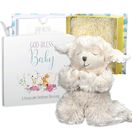 Baby Gift Set with Praying Musical Lamb and Prayer Book in Keepsake Box for Boys and Girls from Tickle & Main