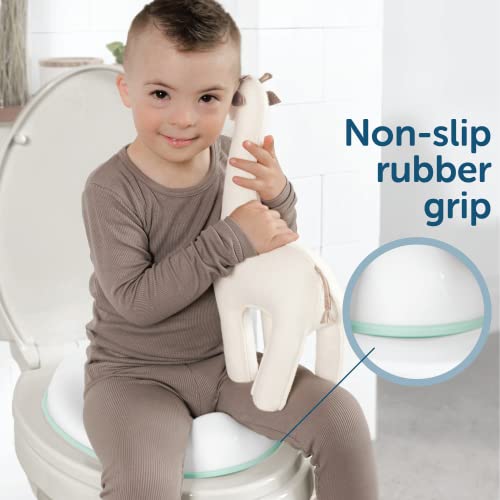 Potty Training Seat for Boys And Girls, Fits Round & Oval Toilets, Non-Slip with Splash Guard, Includes Free Storage Hook - Jool Baby by Jool Baby Products
