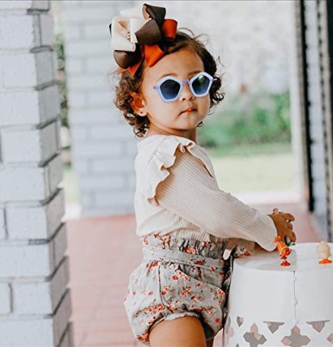 Newborn Baby Girls Clothes Floral Sleeve Romper+ Floral Short Pant 3pcs Summer Outfit 3-6 Months Apricot by 