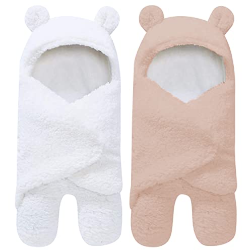 Spotted Play 2 Pack Sherpa Baby Swaddle Blanket - Brown and White from Spotted Play