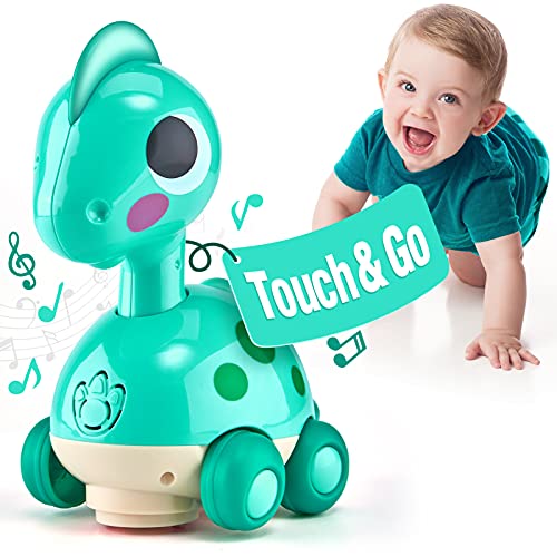 CubicFun Baby Toys 6 to 12 Months Touch & Go Music Light Baby Crawling Toys, Baby Toys 12-18 Months Gifts Toys for 1 Year Old Boy Gifts Girl Toy, Infant Baby Toddler Boy Girl Toys Age 1-2 Baby Gifts from CubicFun