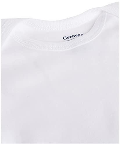 Gerber Baby 5-pack Or 15 Multi Size Organic Short Sleeve Onesies Bodysuits infant and toddler bodysuits, White 5 Pack, 0-3 Months US from GERLO