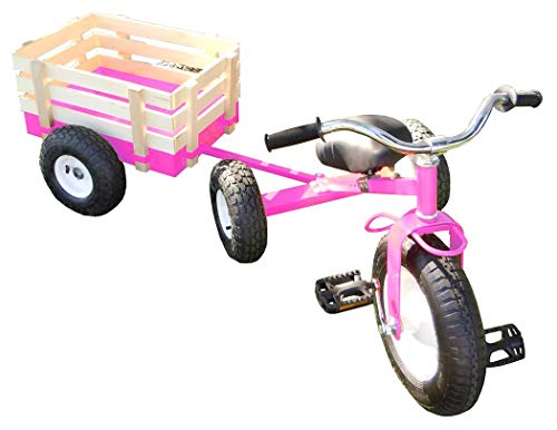 All Terrain Tricycle with Wagon (Pink), #CART-042P by Valley