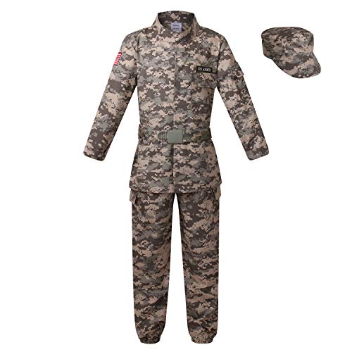 Deluxe Kid's Camo Combat Soldier Costume (10-11 Years) by yolsun