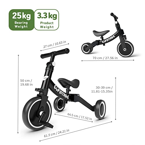 besrey 5 in 1 Toddler Bike for 10 Month to 4 Years Old Kids, Toddler Tricycle Kids Trikes Tricycle Ideal for Boys Girls, Balance Training from besrey
