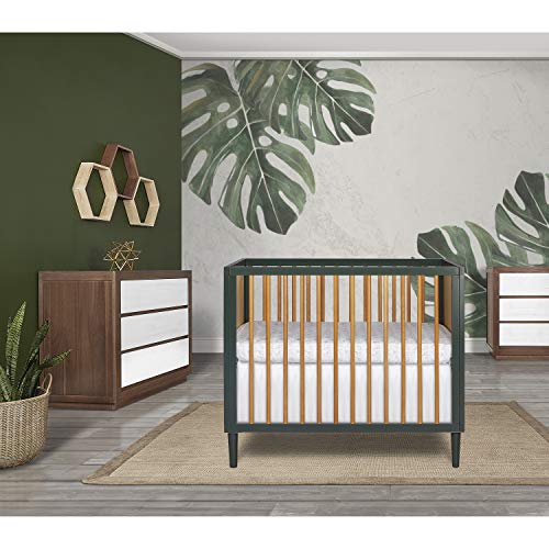Dream On Me Lucas Mini Modern Crib with Rounded Spindles I Convertible Crib I Mid- Century Meets Modern I Portable Crib from AmazonUs/DREAY