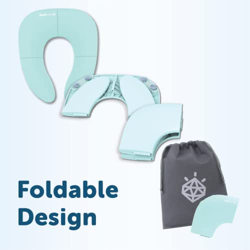 Folding Travel Potty Seat for Boys and Girls, Fits Round & Oval Toilets, Non-Slip Suction Cups, Includes Free Travel Bag - Jool Baby by Jool Baby Products