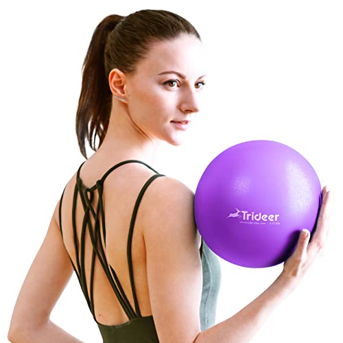 Trideer Pilates Ball, Barre Ball, Mini Exercise Ball, 9 Inch Small Bender Ball, Pilates, Yoga, Core Training and Physical Therapy, Improves Balance (Home & Gym & Office) (Deep Purple (23cm)) by Trideer