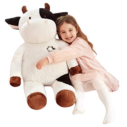 IKASA Giant Cow Stuffed Animal Jumbo Cow Plush Toy (White, 30 inches) by Yangzhou Leai Toy& Gift Co.,Ltd.