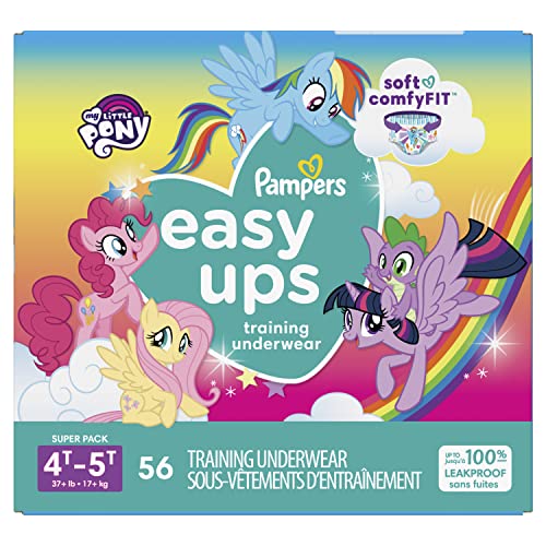 Pampers Easy Ups Training Pants Girls and Boys, 4T-5T (Size 6), 56 Count, Super Pack by Procter & Gamble - Pampers