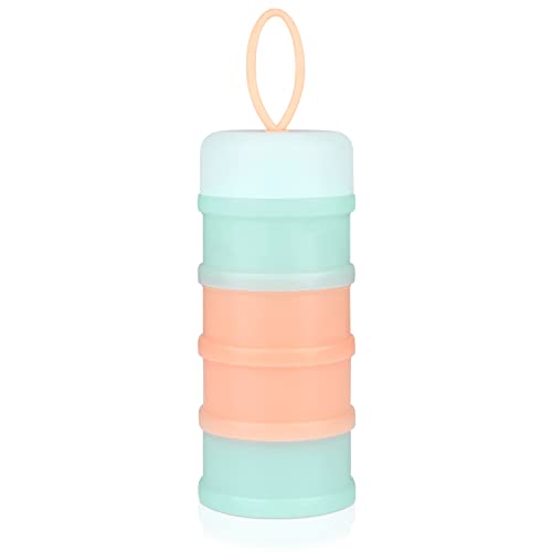 Accmor 4 Layers Baby Milk Powder Stackable Formula Dispenser, Formula Container for Travel, Non-Spill Stackable Baby Snack Storage Container, BPA Free by Accmor