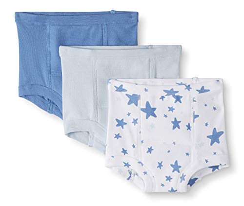 Moon and Back Kid's 3 Pack Training Underwear Underwear, Blue, 18 months - 3 by Moon and Back by Hanna Andersson
