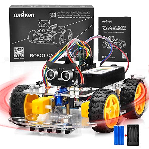 OSOYOO V2.1 Smart IOT Robot Car Kit for Arduino - Early STEM Education for Beginner Teenage and Kid â Learn Circuit, Sensor - Get Hands-on Experience on Programming, Electronics Assembling, Robotics from shenzhen vership Co. LTD