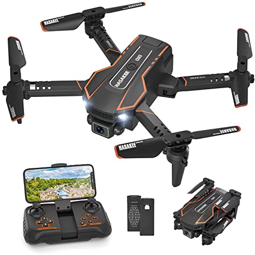AVIALOGIC Mini Drone with Camera for Kids, Remote Control Helicopter Toys Gifts for Boys Girls, FPV RC Quadcopter with 1080P HD Live Video Camera, Altitude Hold, Gravity Control, 2 Batteries, Black by AVIALOGIC
