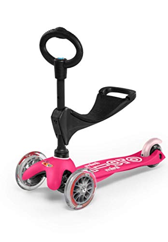 Mini 3in1 Deluxe 3-Stage Ride-on Micro Scooter Toddler Toys for Ages 12 Months to 5 Years - Pink from Kickboard USA