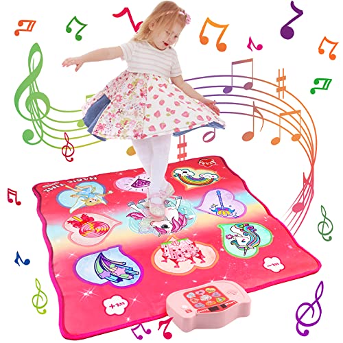 Beginreally Dance Mat for Kids, Electronic Music Dance Pad with LED Score Screen, Dancing Games for Girls with Adjustable Volume, 3 Challenge Levels Dance Play Mat Toy Gift for Girls Age 3 4 5 6 from Beginreally