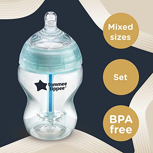Tommee Tippee Advanced Anti-Colic Newborn Baby Bottle Feeding Gift Set, Heat Sensing Technology, BPA-Free by Mayborn Group