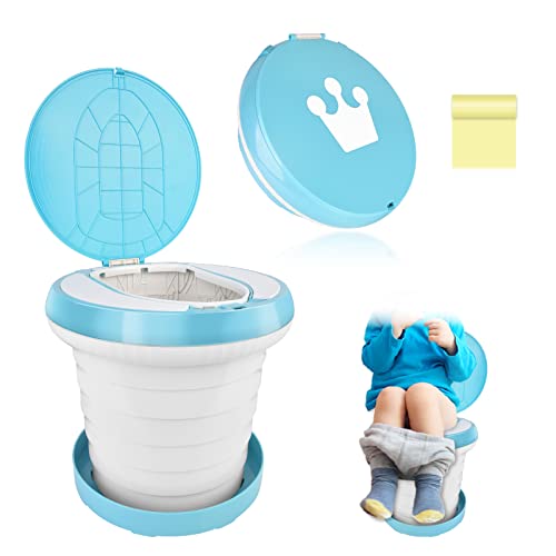 Portable Potty for Toddler Travel - INSOUR New 2 in 1 Portable Travel Potty for Toddler Baby Potty Training Toilet Seat Emergency Potty for Car, Camping, Outdoor and Indoor by INSOUR