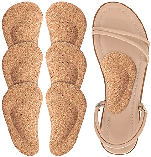Dr. Foot's Arch Support Shoe Insoles for Flat Feet, Gel Arch Inserts for Plantar Fasciitis, Adhesive Arch Pad for Relieve Pressure and Feet Pain- 3 Pairs (Cork) by DR. FOOT