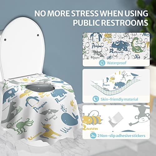 Toilet Seat Covers Disposable, 20 Pcs Extra Large Waterproof Toilet Cover for Toddlers Adults, Portable Individually Wrapped Travel Essentials for Kids Potty Training, Public Restrooms, Road Trip from Blissful Diary