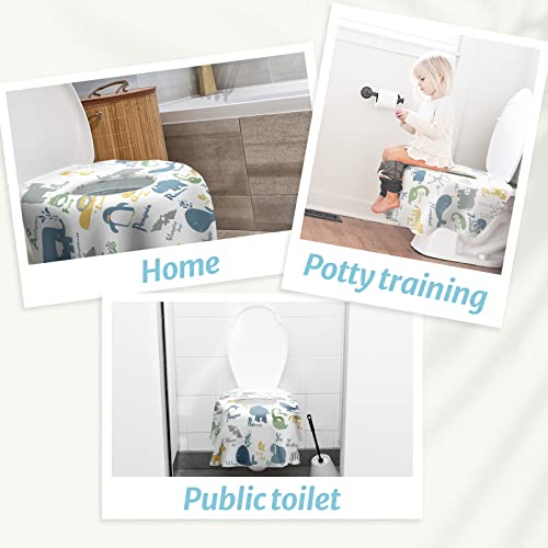Toilet Seat Covers Disposable, 20 Pcs Extra Large Waterproof Toilet Cover for Toddlers Adults, Portable Individually Wrapped Travel Essentials for Kids Potty Training, Public Restrooms, Road Trip from Blissful Diary