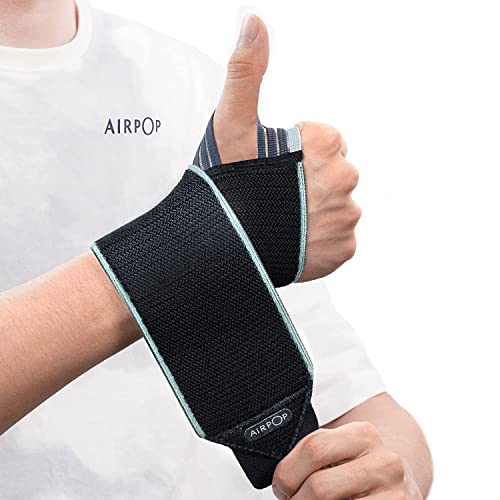 AIRPOP Wrist Wraps (2 Pack), FLEX Wrist Brace with Thumb Support (2022 Jun Upgraded), Wrist Compression Straps for Workouts, Gymnastics, Weightlifting, Men, Women, Fit Left and Right Hands from AIRPOP