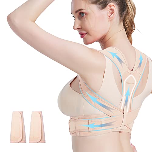 Women Back Braces Posture Corrector, Adjustable Upper Back Brace for Clavicle Support and Providing Pain Relief from Neck, Back Brace and Posture Corrector for Women and Men (Small/Medium 27"-37") by FORAUZON