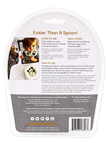 NumNum Pre-Spoon GOOtensils | Baby Spoon Set (First Stage + Second Stage) | BPA Free Silicone Self Feeding Baby + Toddler Utensil | #1 Doctor Recommended Baby Led Weaning Spoon for Kids Ages 6 Months+ from Num Num
