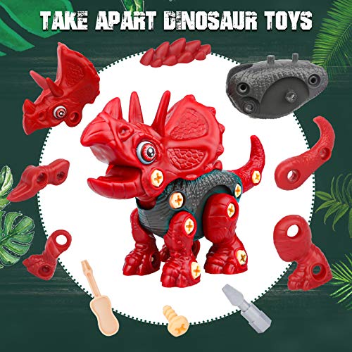 Sanlebi Toy for 4 5 6 Year Old Boys Take Apart Dinosaur Toys for Kids Building Toy Set with Electric Drill Construction Engineering Play Kit STEM Learning for Boys Girls Age 3 4 5 Year Old from Sanlebi