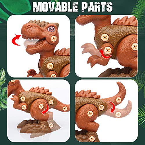 Sanlebi Toy for 4 5 6 Year Old Boys Take Apart Dinosaur Toys for Kids Building Toy Set with Electric Drill Construction Engineering Play Kit STEM Learning for Boys Girls Age 3 4 5 Year Old from Sanlebi