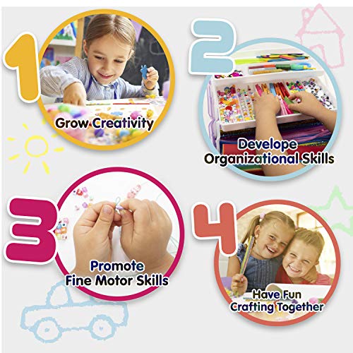 Olly Kids Arts and Crafts Supplies Set- 1000+ Pieces Giftable Craft Box for Kids: DIY Craft Supplies for Toddlers, School Project, and Homeschool by Olly Kids