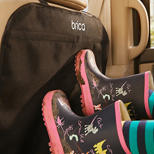 Munchkin Brica Deluxe Kick Mats Car Seat Protector, Black, 2 Pack by Munchkin