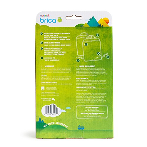 Munchkin Brica Deluxe Kick Mats Car Seat Protector, Black, 2 Pack by Munchkin